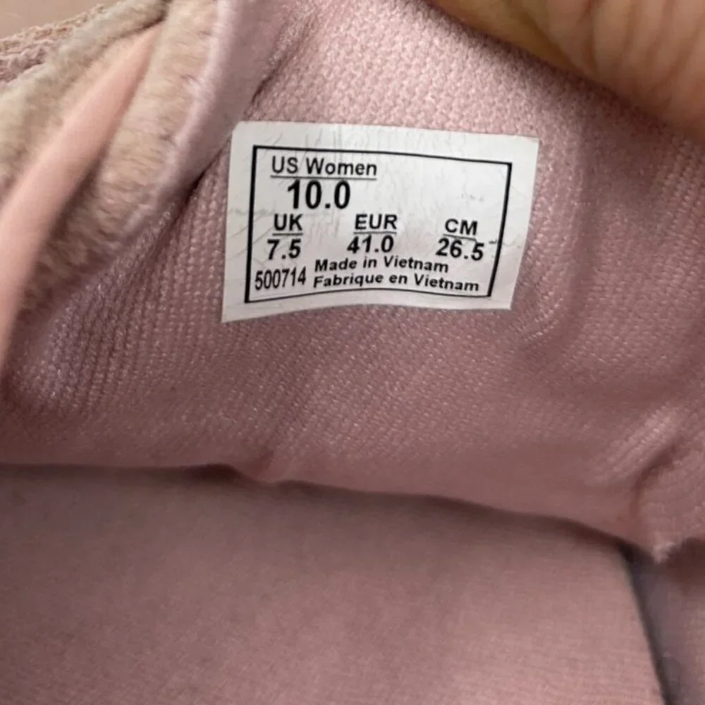 Vans Pink Suede Old Skool V Velcro Sneakers Womens 10 - Picture 10 of 10